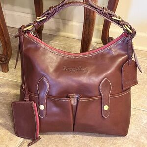 Dooney & Bourke Brown Leather Lucy Florentine Vaccetta Medium Lucy With Pouch
